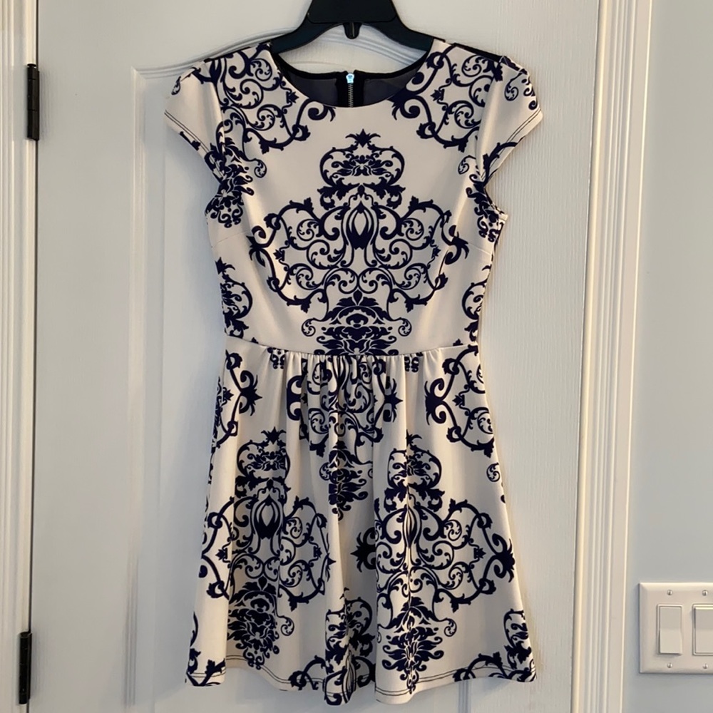 Navy & White Dress